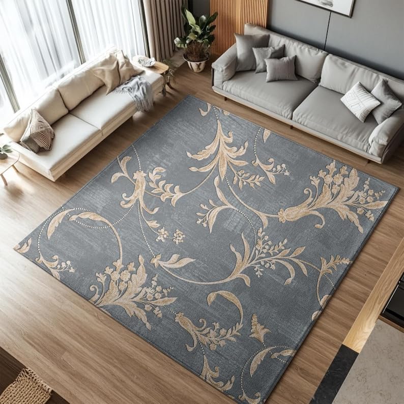 Tapis vintage bleu idéal pour les chambres et les salons