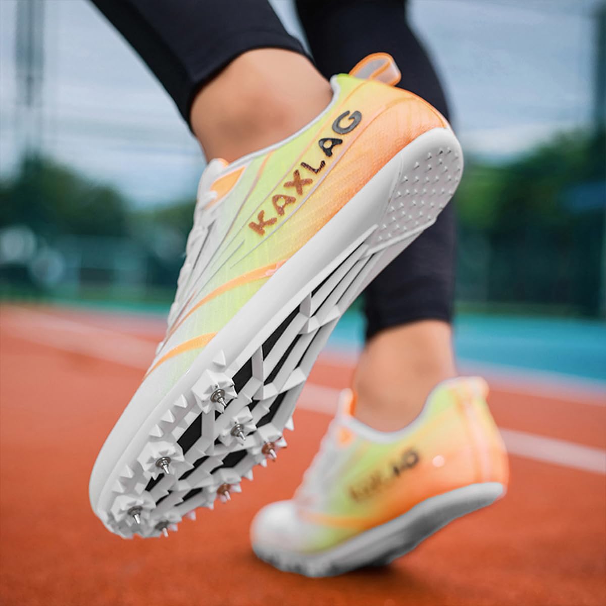 Zapatillas De Atletismo con 7 Clavos para Hombre Y Mujer Transpirable y Ligero Antideslizantes Zapatillas Correr Profesionales para Velocidad Sprint