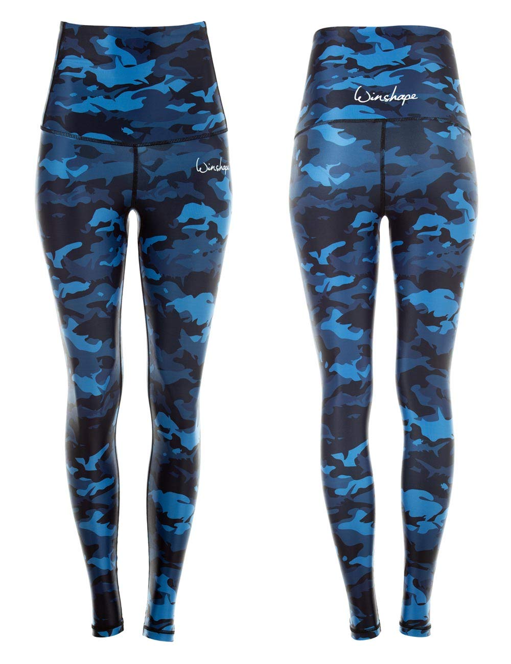 WINSHAPE Women's Functional Power Shape Tights High Waist Hwl102, Camo Print