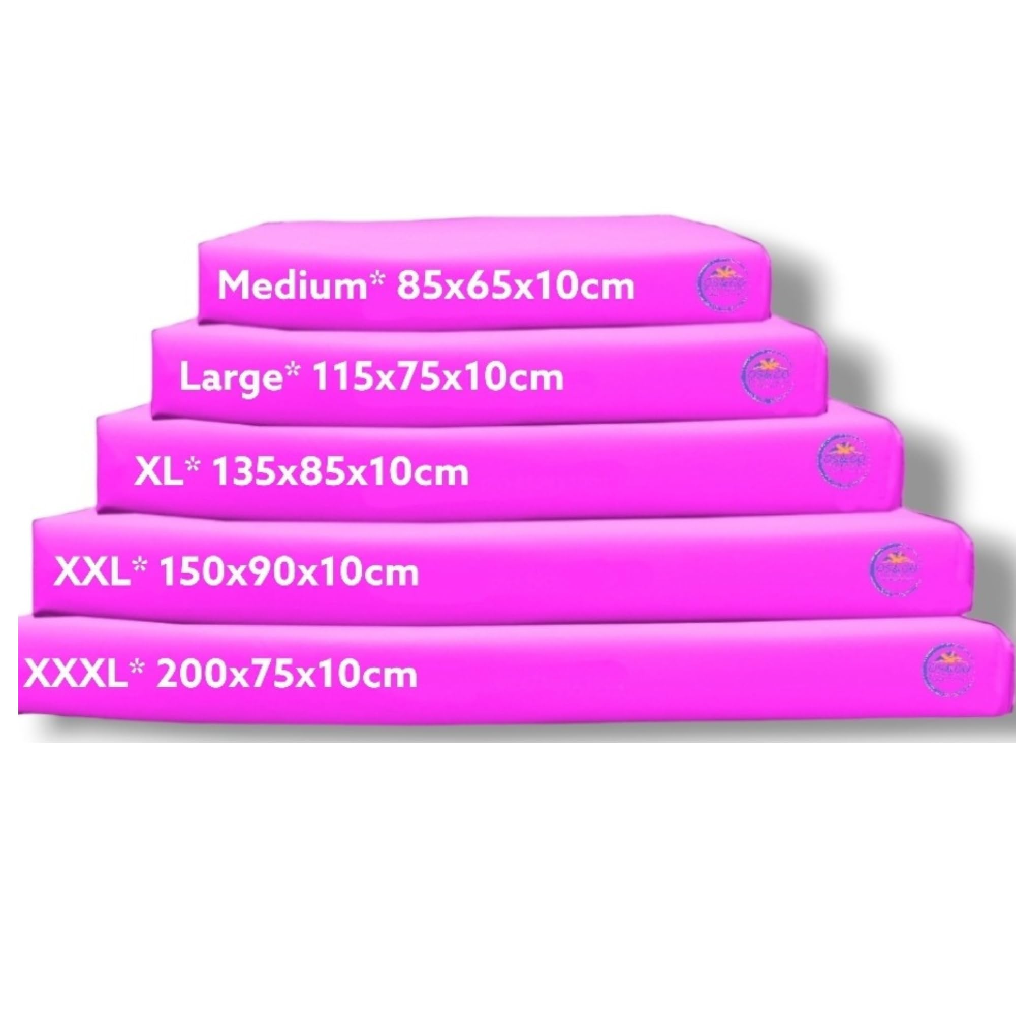 Os&Co Products UK Landing Crash mats, Fitness mats, thick, multi purpose, water-resistant, High-density foam mats (MEDIUM, Pink)