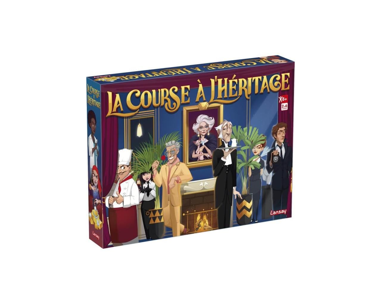 Lansay - LA Course A L'HERITAGE - Jeu de Société pour Enfants dès 8 Ans - Eliminez Vos Adversaires pour être Le Seul Héritier - Jeu de Stratégie - A Jouer Entre Amis ou en Famille - 2 à 6 Joueurs