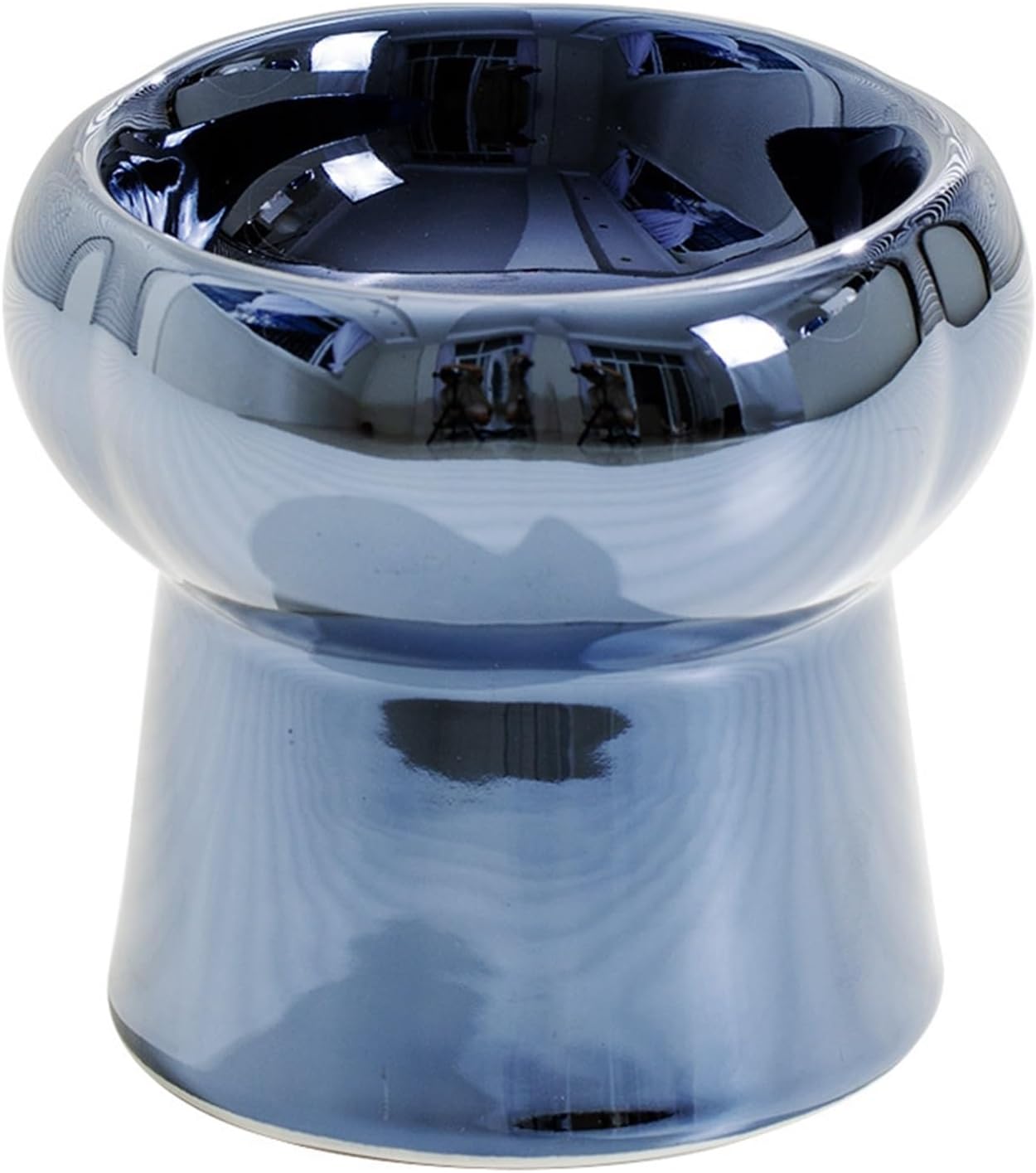 Pet Food Bowl, Pet Bowl, Pet Supplies, Cat Food Bowl, Ceramic Cat Bowl High Feet Protecting Cervical Spine Cat Food Bowl Cat Dog Cat Basin, Drinking Water Bowl Pet, Snack Ceramic Bowl (Size : Electro