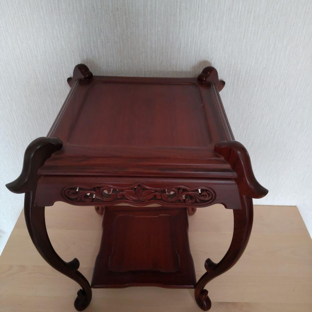 ショップ 唐木 花台 サイドテーブル アンティーク 唐木 花台 飾り台