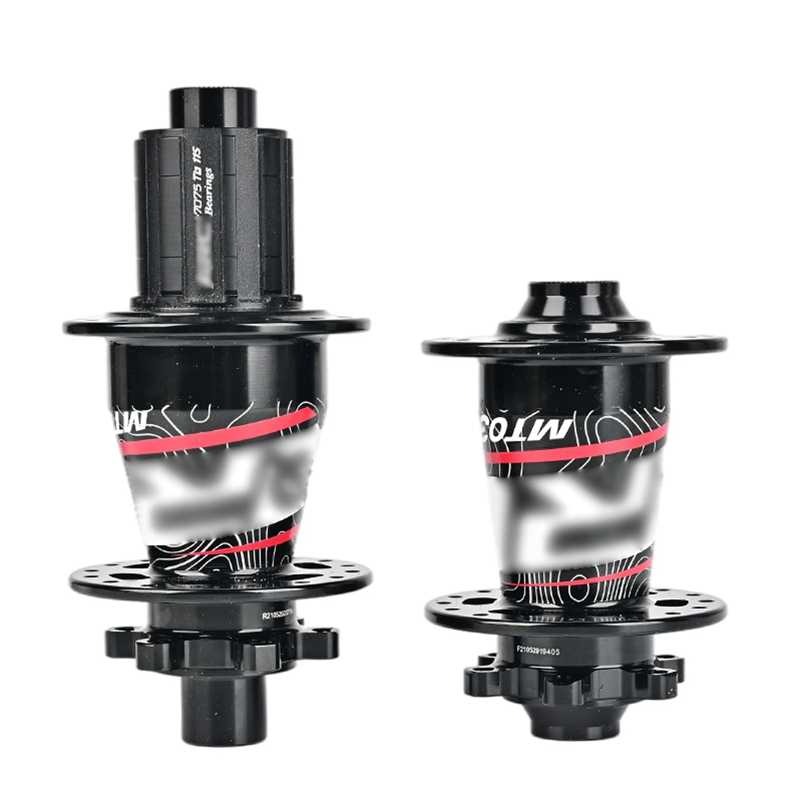 Set di Mozzi Anteriori Posteriori per Mountain Bike 32 Fori 6 Bulloni Mozzo Freno a Disco Sgancio Rapido/Passante Mozzo Alxe HG/XD/MS(Black Ta,MS)