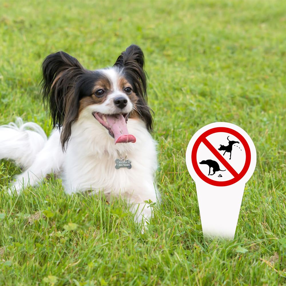 2 Pezzi Cartello No Cacca e Pipì per Cani, 30 x 15 cm, Cartelli di Divieto di Pipi per Cani, Cartello Divieto di Cacca cani per Prato Parco Giardini,Protezione UV Resistente Alle Intemperie,PVC