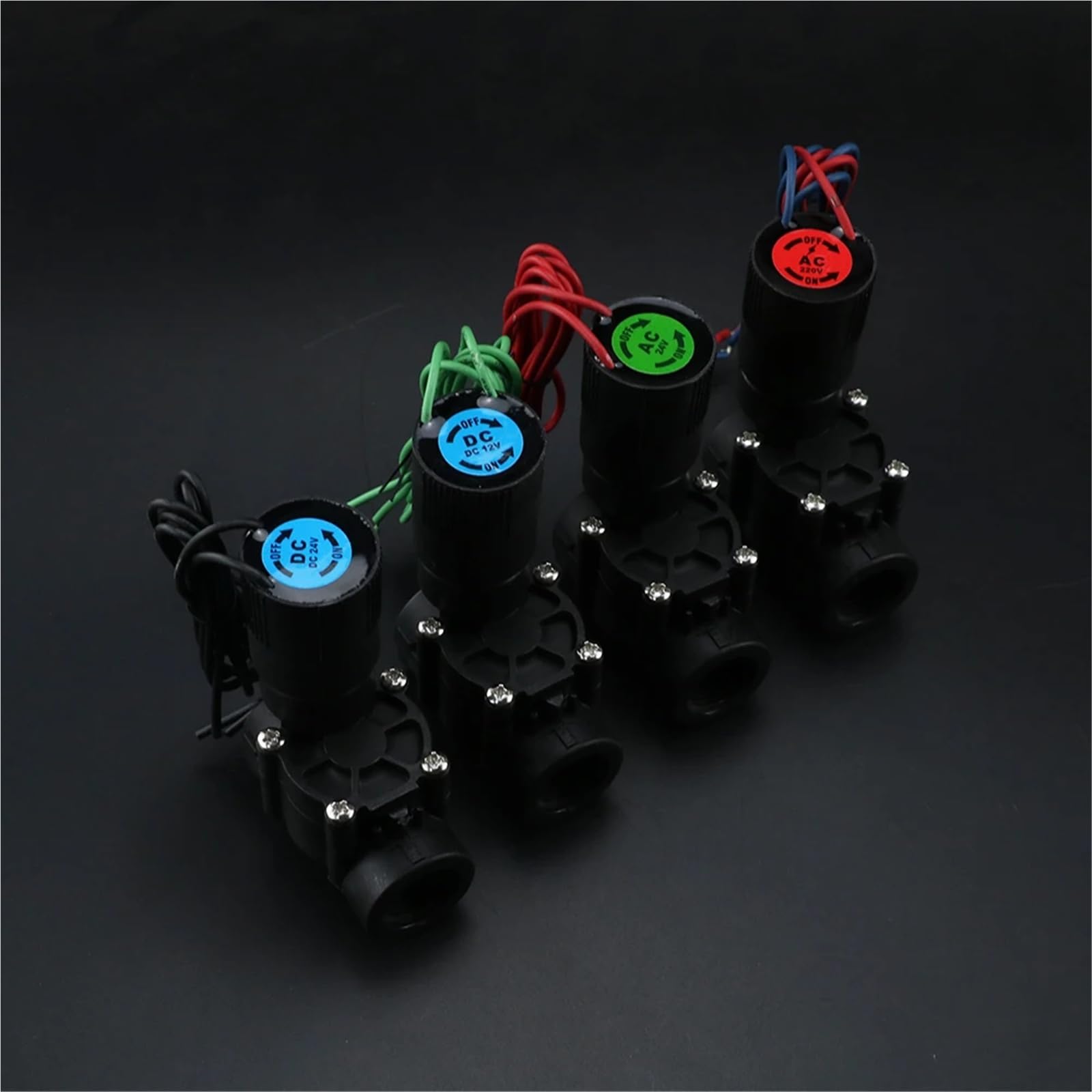 Elettrovalvola in nylon normalmente chiusa AC220V DC12V 24V DN15/20/25/32/40 1/2" 3/4" 1" for irrigazione di giardini agricoli e paesaggistici(2-1/2",AC220V)