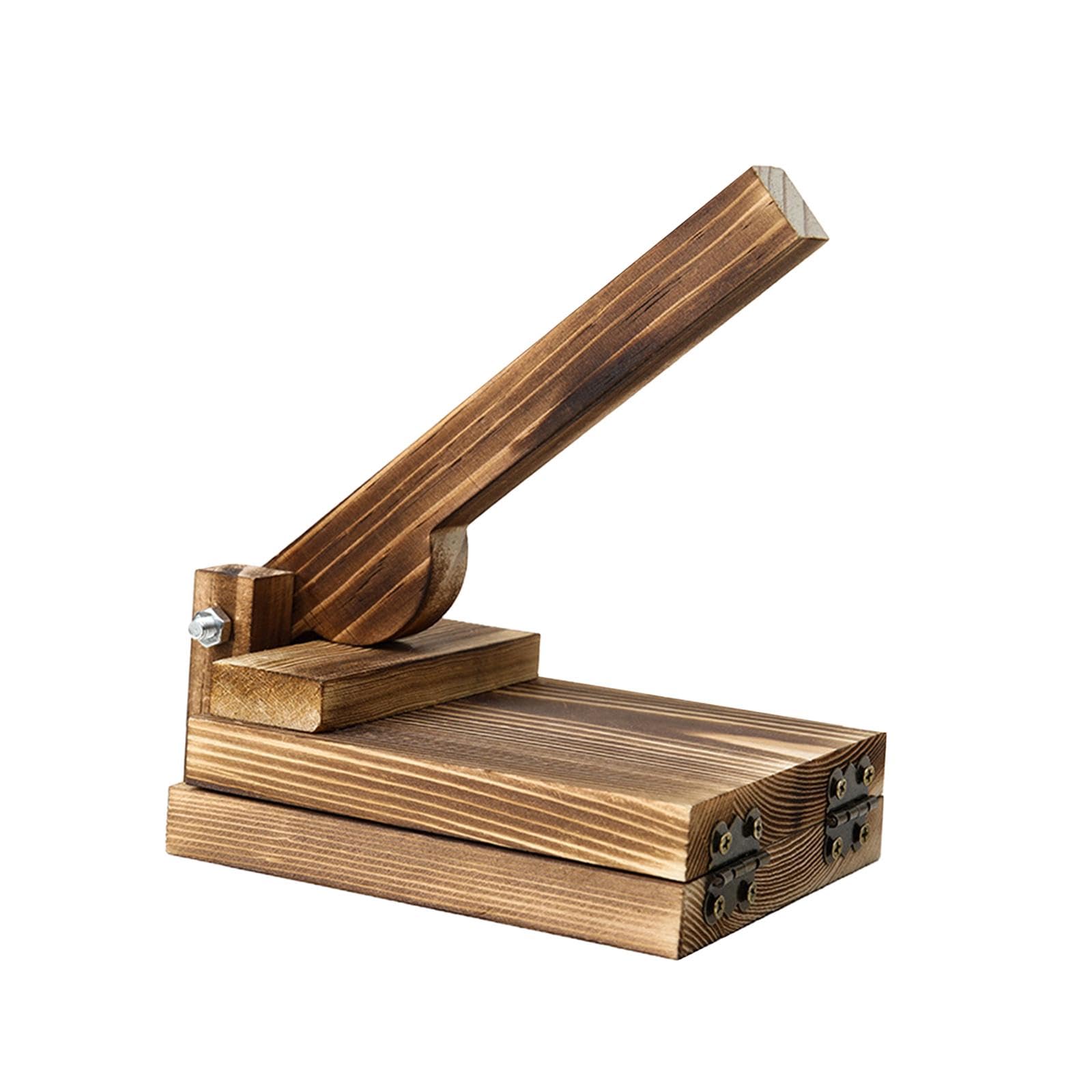 UJEAVETTE Wooden Tortilla Press Manual Dumpling Press Tool for Picnic Baking Household Square-image-35