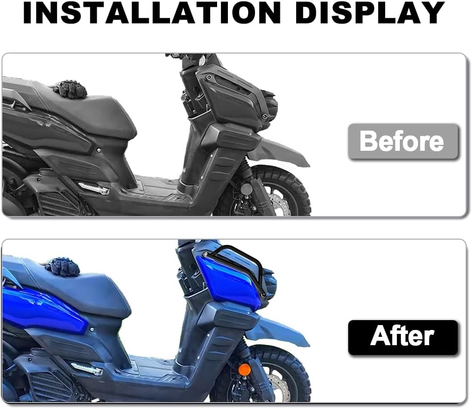 Xitomer for YW125 Frame Guard + Side Headlight Guard Compatible with YW125 Zuma 125 2022-2025 Motorcycle Crash Bar