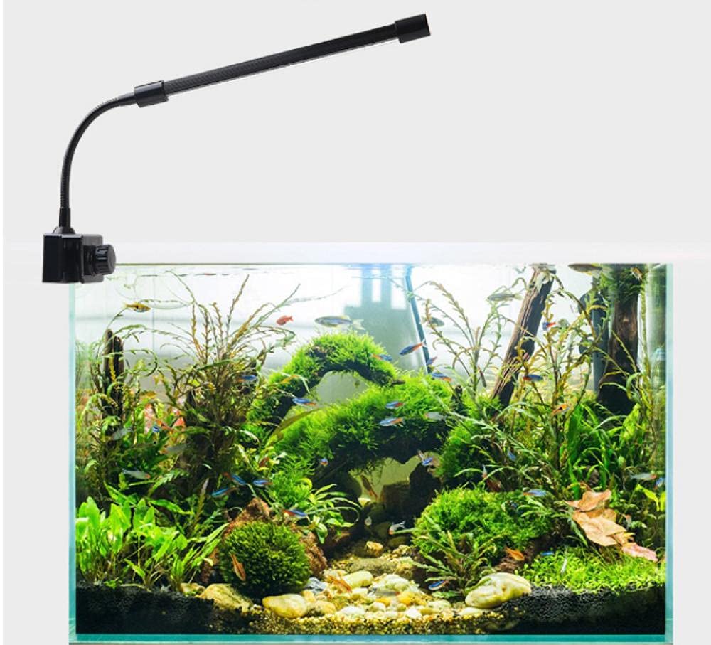 Clip-Lichter Klemmlampe Klemmleuchte Clip Schreibtischlampe USB-Aquarium-Beleuchtungs-Clip-Licht-Led-Aquatic Light Echt-Tank-Fülllicht-Dreifarbig Einstellbar (Weißes Hellblau)