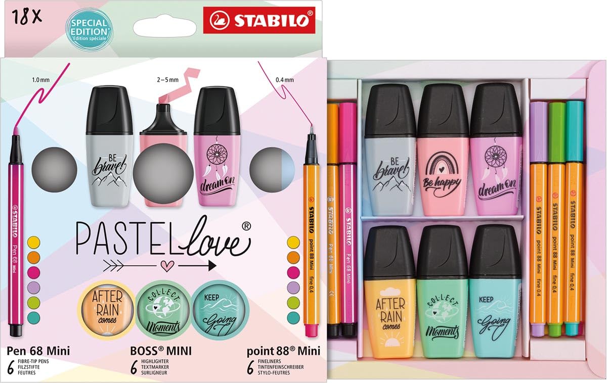 Pastellove Set, 18er Koffer 5 Stück
