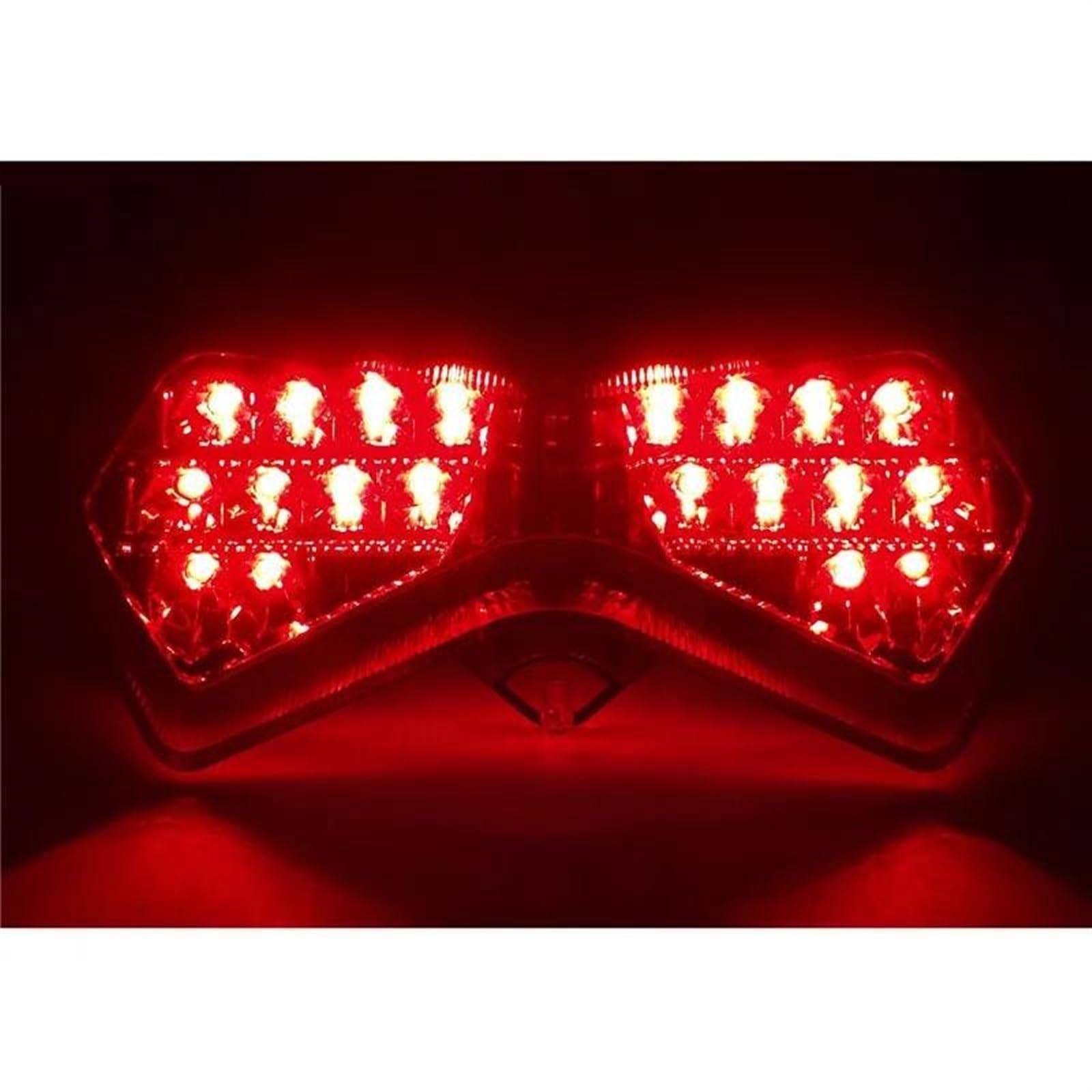 Feu Stop Clignotants De Moto Feu Arrière Intégré Clignotant Lampe pour K&awasaki pour Ninja ZX6R ZX-6R ZX6RR Z750S 2003 2004 Clignotants(Clair)