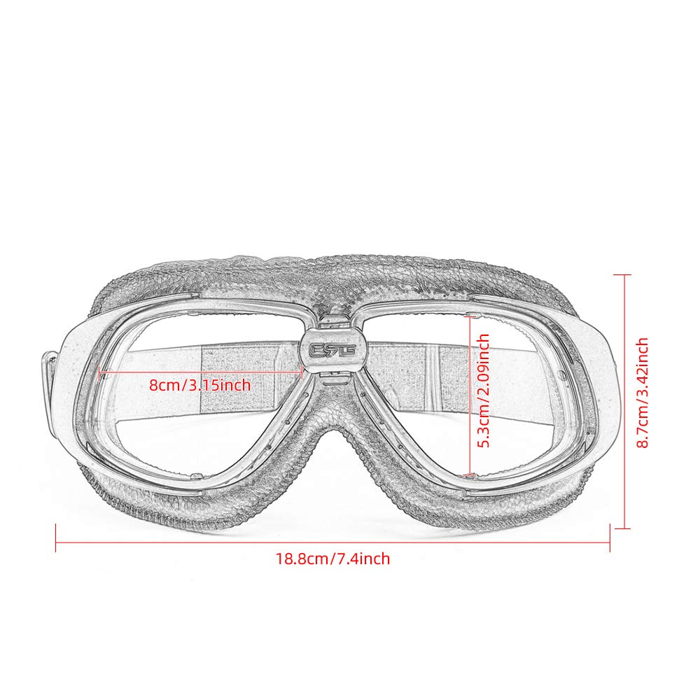 Occhiali da moto Protezione per gli occhi antivento per Motocross Cruiser Scooter Biker Racer Cruiser Touring Goggle Occhiali da sci
