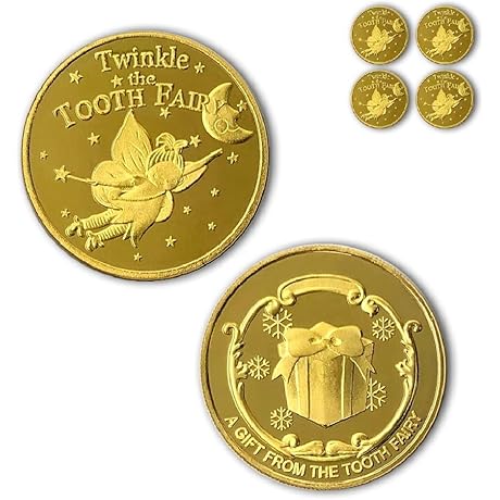 NLR Tooth Fairy Coins [4 pcs] - A Magical Golden Coin Experience...