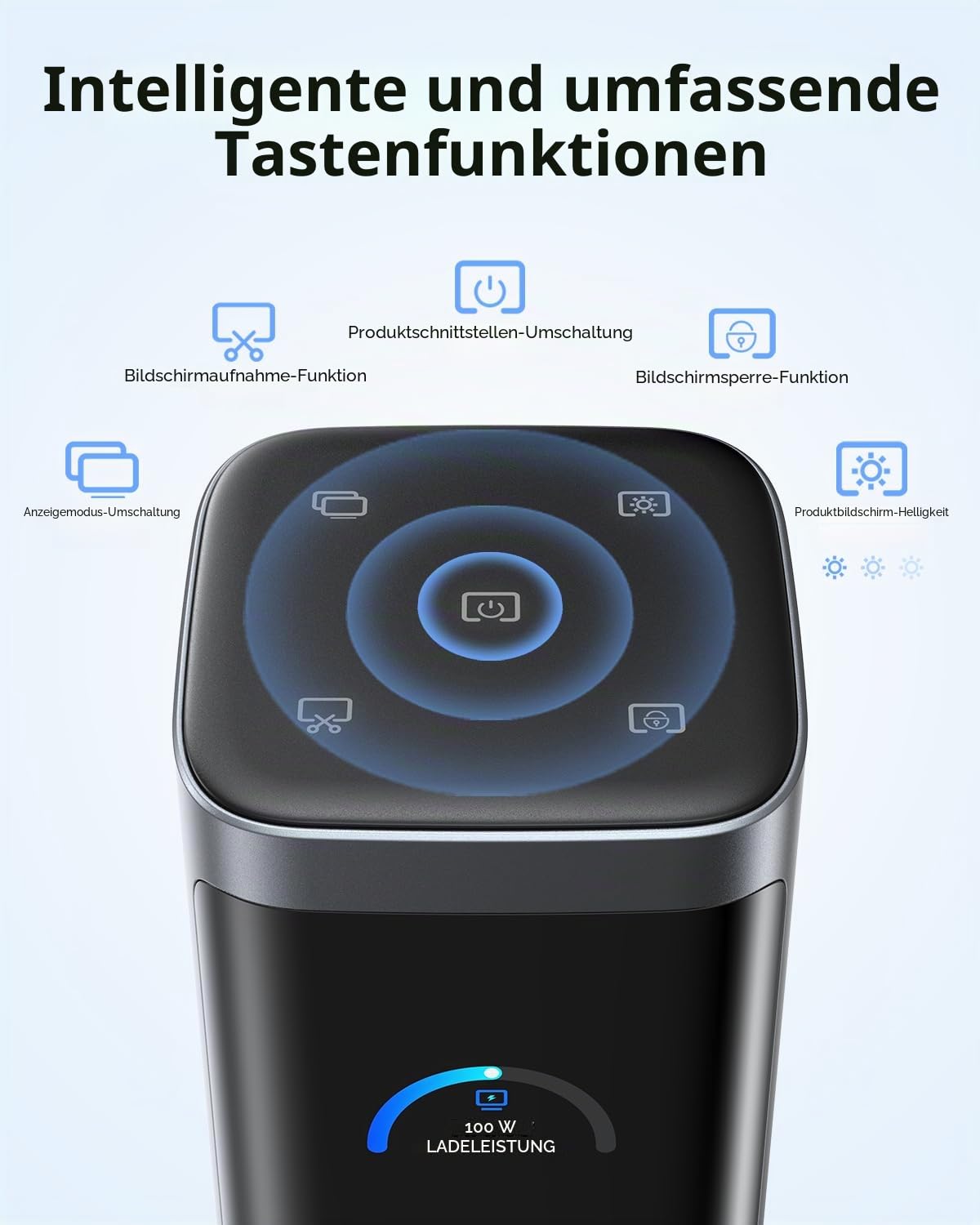 RayCue 15-in-1-Laptop-Dockingstation für 3 Monitore, dreifaches 8K-Display mit 3 HDMI-Anschlüssen, 6 USB-Anschlüssen, 5 Schnellzugriffstasten, Gigabit-Ethernet, PD3.0, Smart Display für Windows/Dell