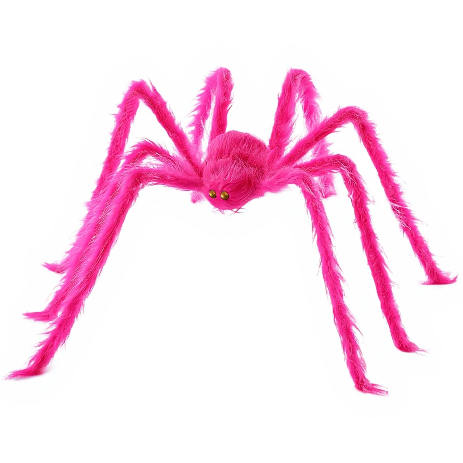 Qtisky Pink Halloween Spider Decor, 5ft Giant Hot Pink Plush