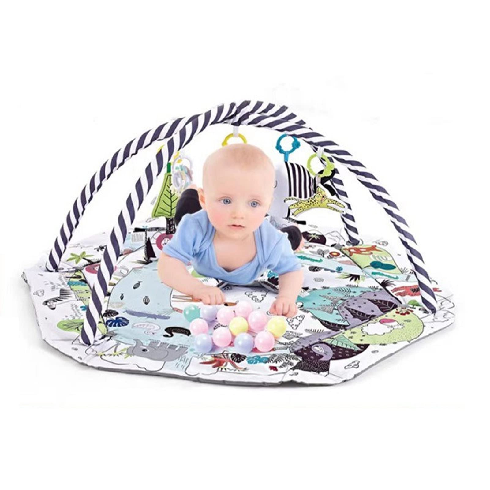Tappetino da ginnastica per bambini, giocattolo per l'educazione precoce, tappetino da gioco multiuso per bambini piccoli, portatile (BB037)
