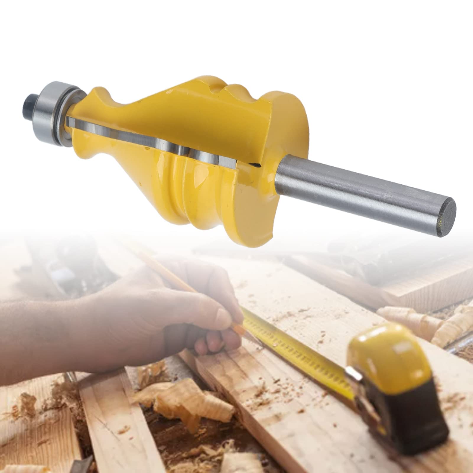 Broca de Enrutador de Vástago de 8 Mm Moldura de Marco de Fotos Fresa de Carpintería Herramienta de Grabado para Madera, Tablero de Fibra de Densidad Media, Tablero de Partículas, Madera Contrachapada