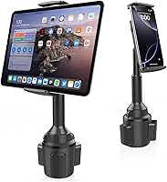 Vista 9 de APPS2Car Soporte para tablet para automóvil, soporte para tableta para camión, soporte de automóvil para iPad de altura ajustable con abrazadera