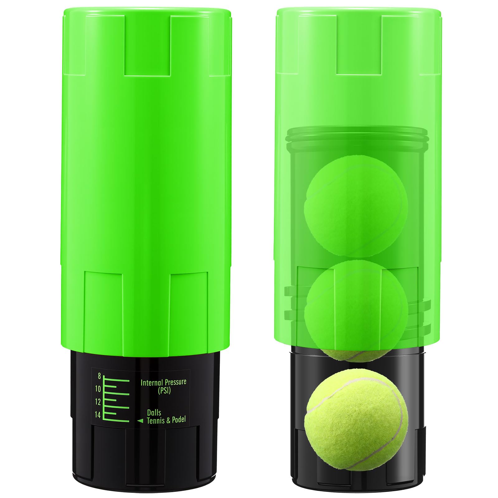 Amazon | Soulchen テニスボール加圧器 1パック ボール3個用 14Psi