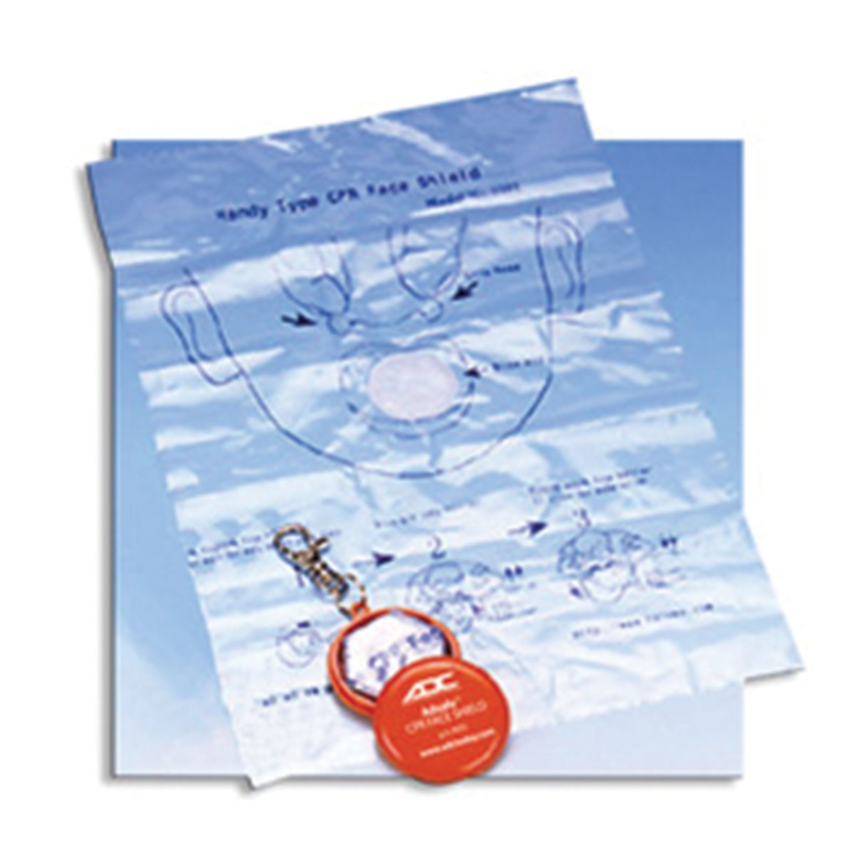 Fabrication 3001857 Enterprises Adsafe CPR Plus Face Shield with Keychain Case, Black