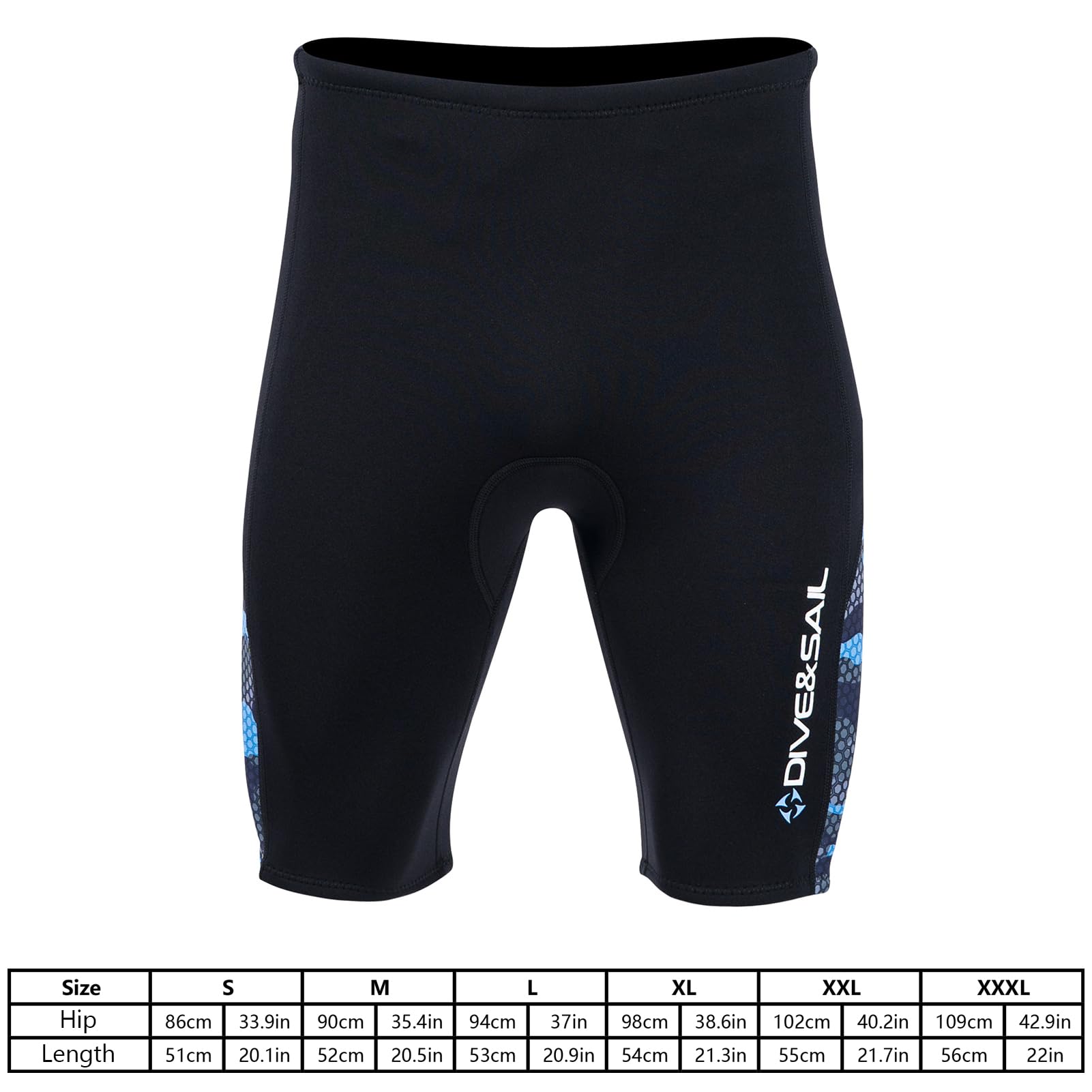Short de plongée en néoprène pour homme, 2 mm d'épaisseur, pour la plongée, le surf, les sports nautiques, avec tuba et kayak