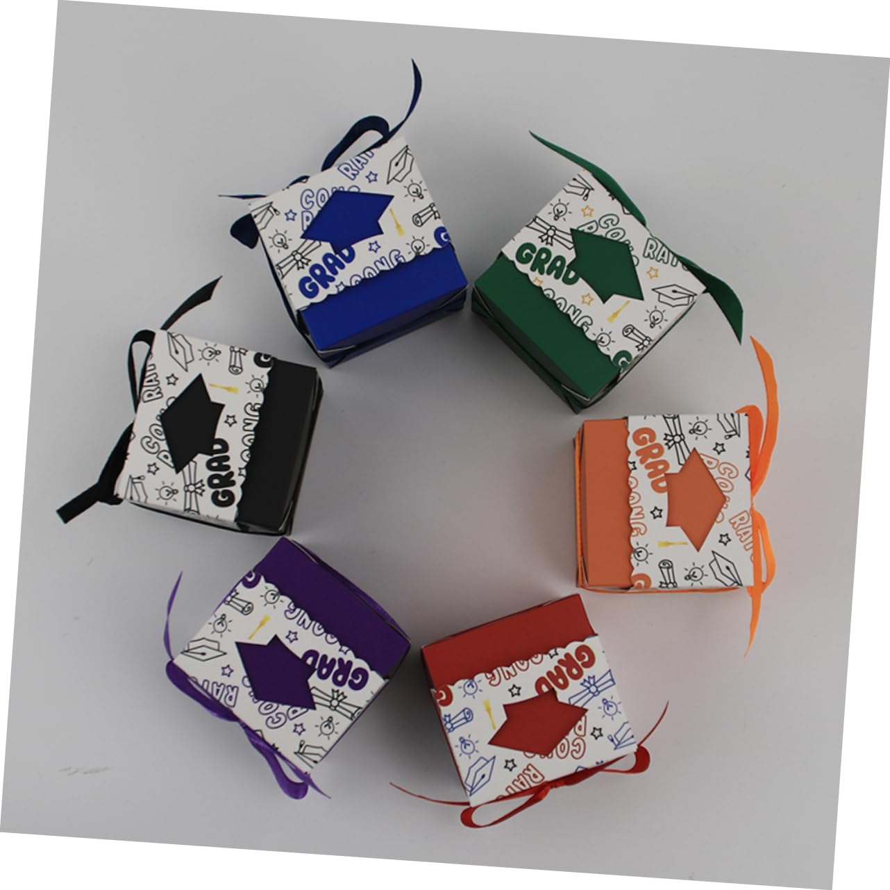 COLLBATH Cajas de Dulces Estuche para Chocolates y Caramelos de Papel Púrpura 50 para Graduación Adecuado para Celebraciones y Ocasiones Obsequios