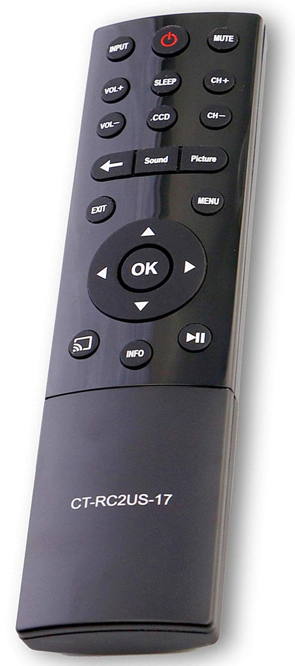 UBayNew CT-RC2US-17 CTRC2US17 Remote Control Compatible with TOSHIBA 32L221U 55L621U 49L621U 43L621U 65L621U 55L421U Smart 4K LED HDTV TV