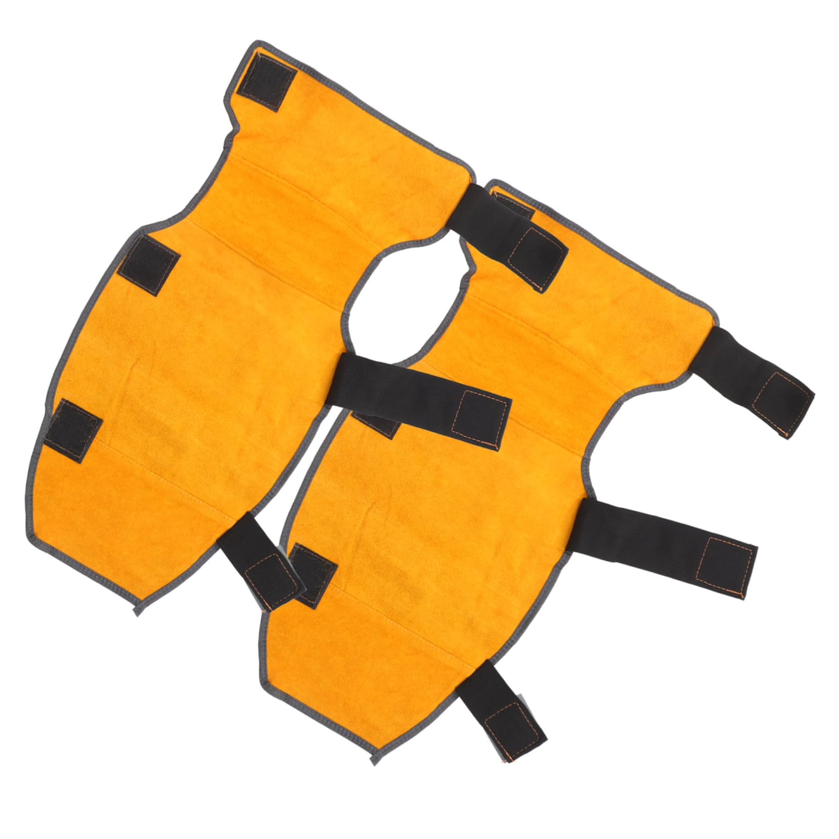 WHAMVOX 1pair Leather Knee Pads Gardening Knee Pads Welding Knee Pads Oreshki Thicken Knee Pads Anti-scald Leg Cover Skim Welder Knee Pads Welding Leg Welding Boot Covers Khaki Cowhide