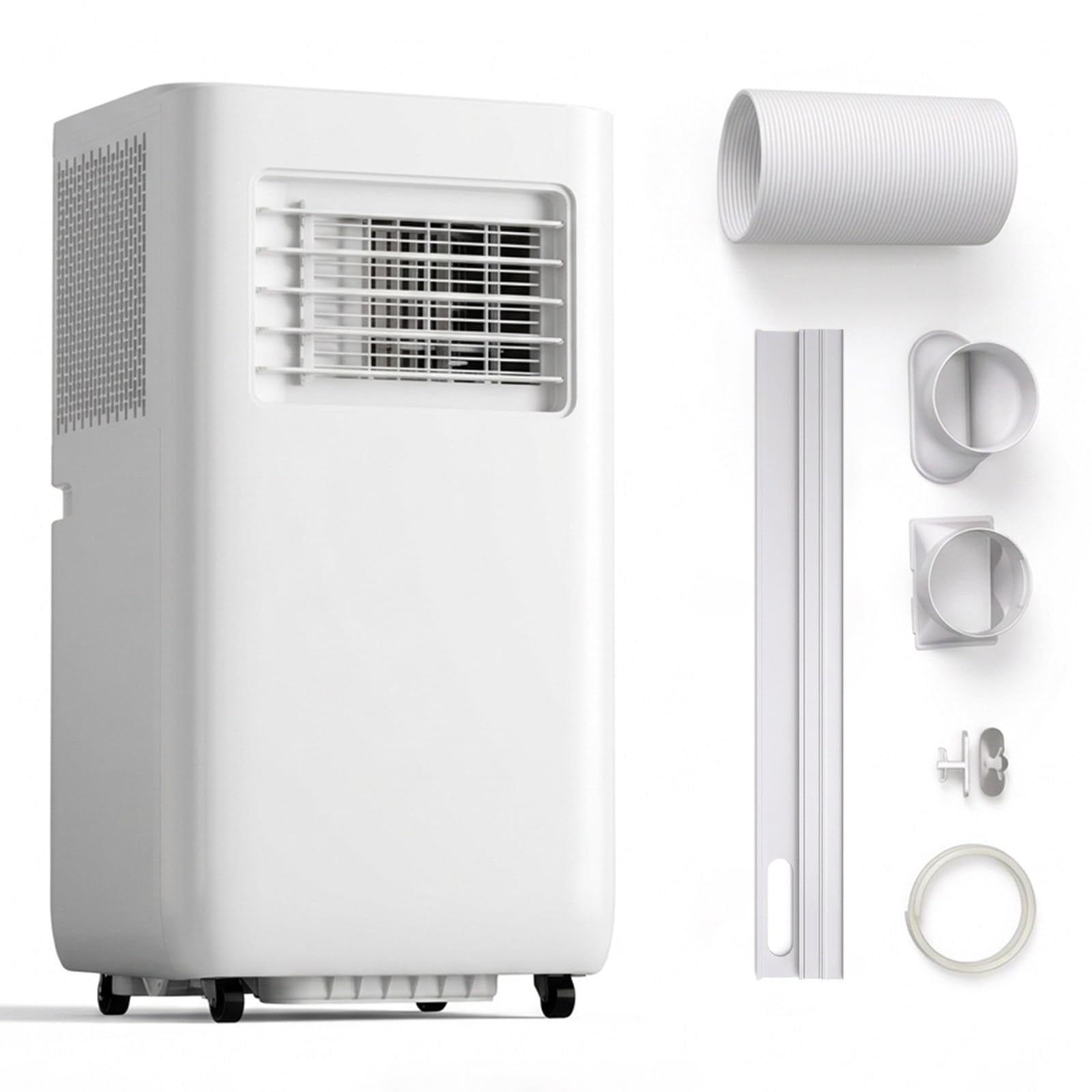 Portable Air Conditioner 13650 BTU with Dehumidifier, 360° Swivel Wheels