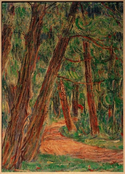 Tableau sentier forestier Christian Rohlfs pour habiller un mur vide