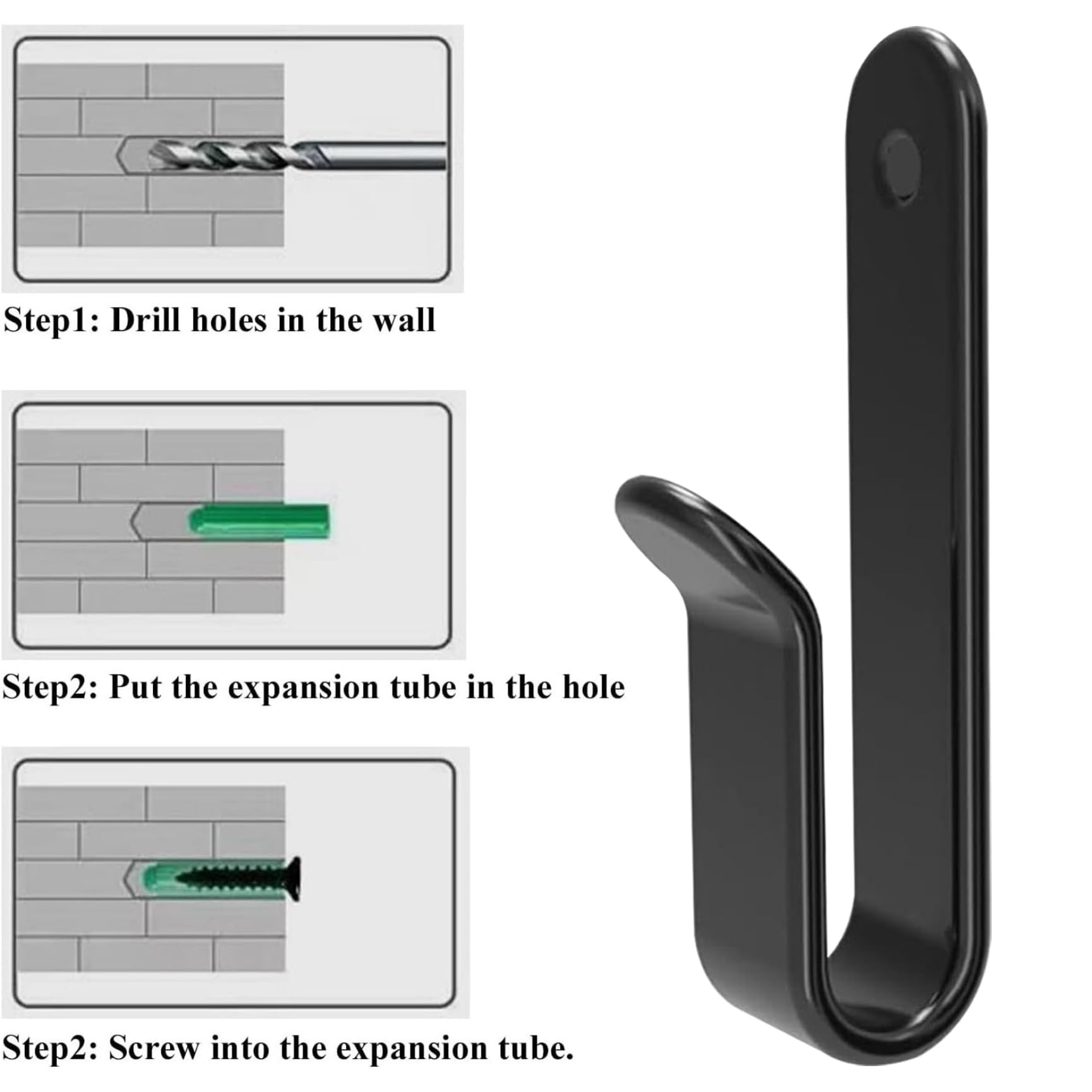 Ganci Da Parete Per Garage - 4 Pezzi, Per Snowboard, Sci, Attrezzi, In Ferro, Facili Da Installare - Foto 9