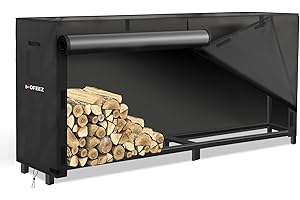 MOFEEZ Firewood Storage Shed: Outdoor Log Holder with Cover