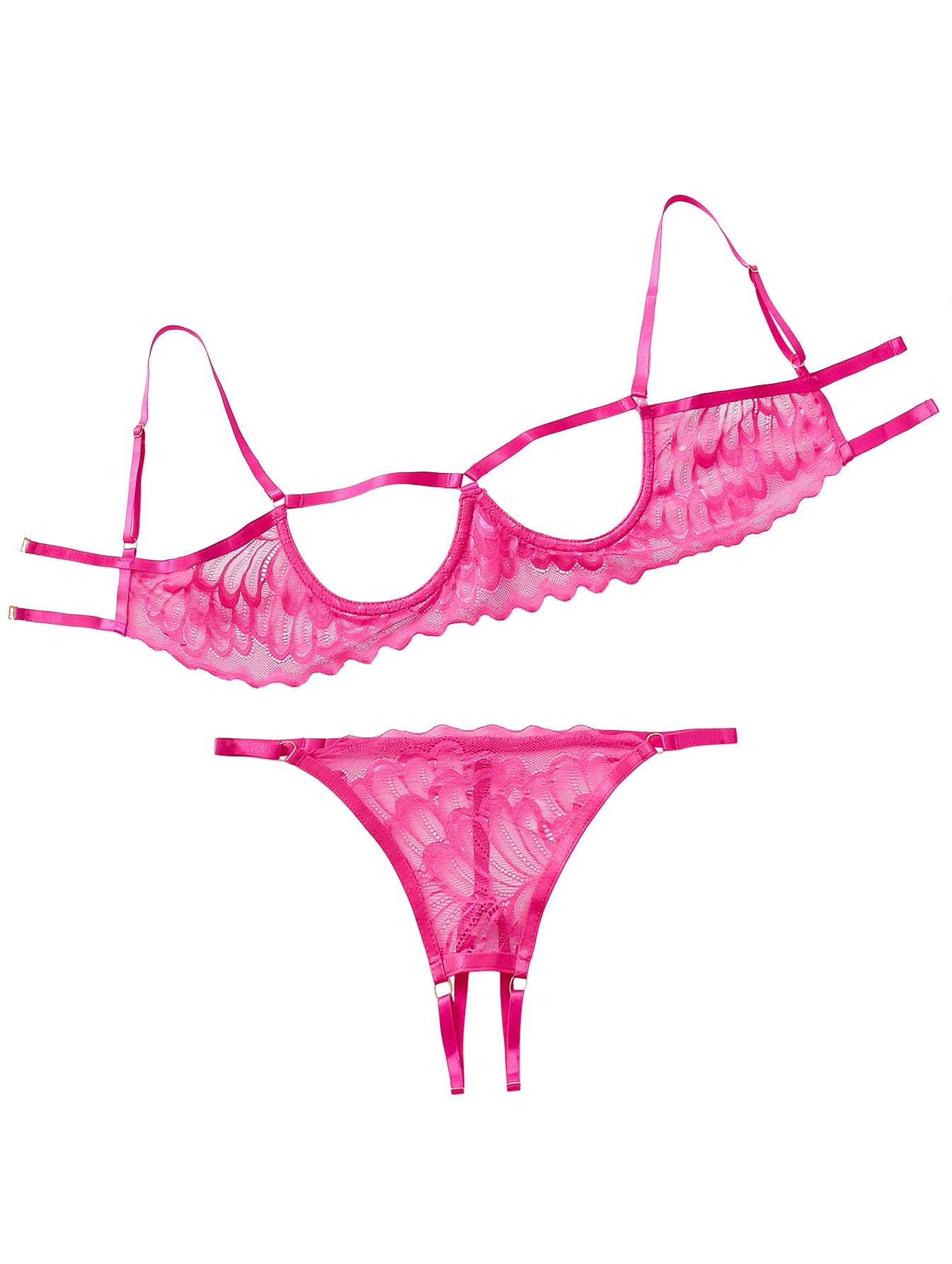 Lilosy Sexy Lingerie Set 2 Piece Women Bra and Panty 3XS-5XL