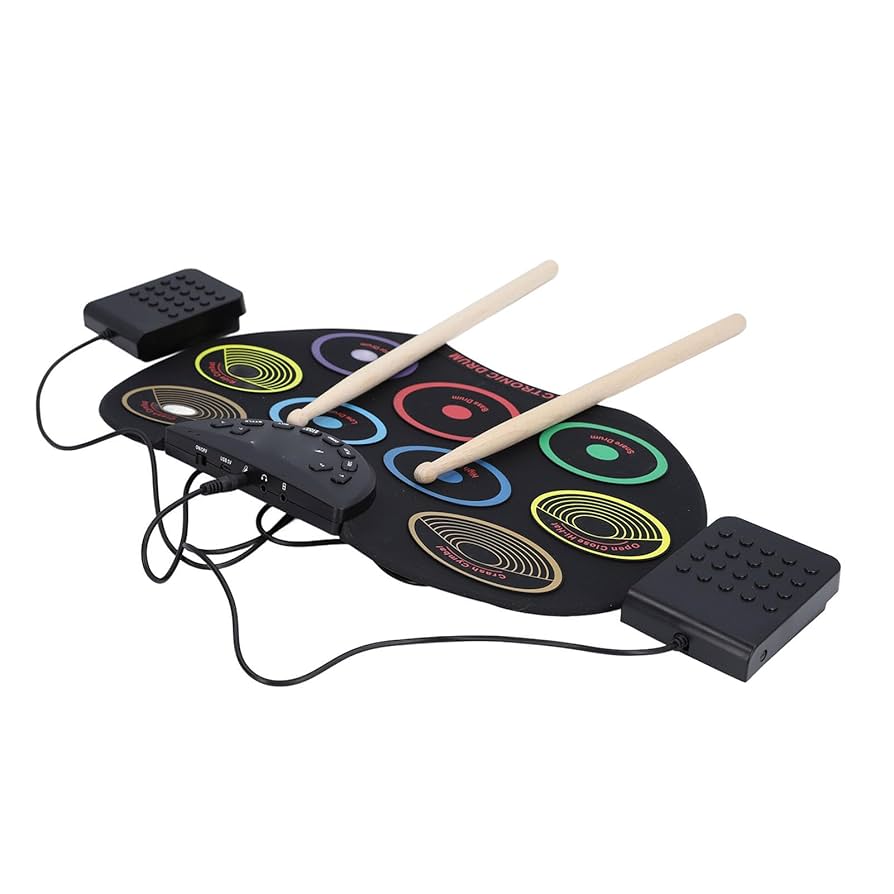 Amazon.co.jp: Roll-Up Drum Pad Electronic Drum Set for Kids