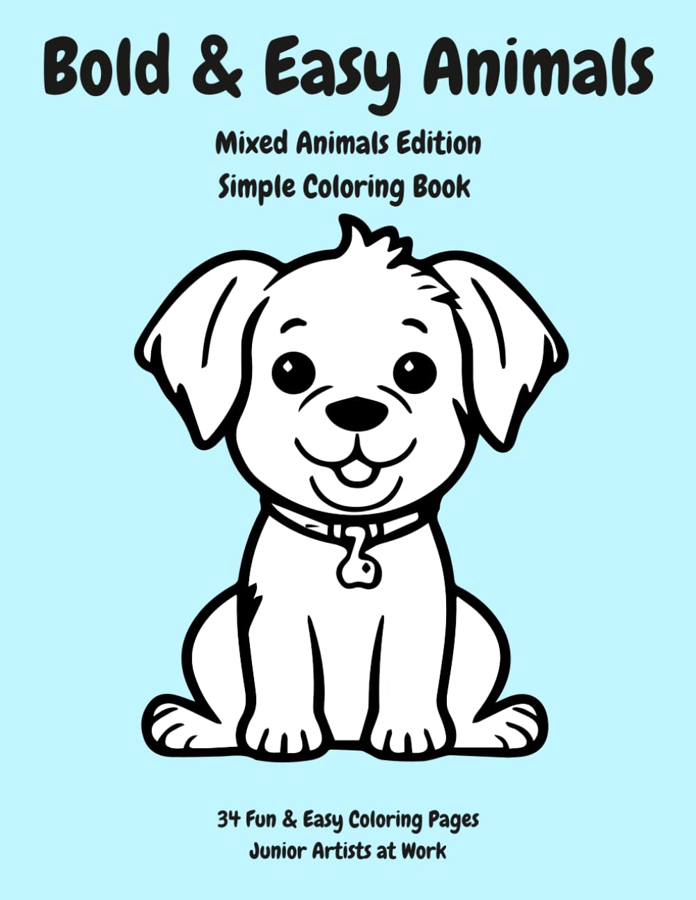 Bold and Easy Animals: Simple Coloring Book for Young Artists