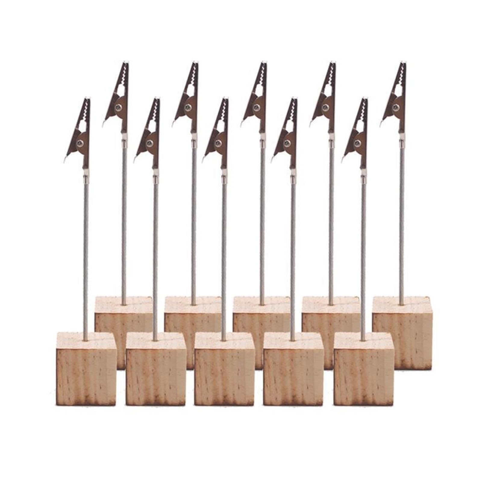 Lujauey Memo Clip Holder 20Pcs Card Holder Pack DIY Iron Clip Message For Office Desk Memo Paper Clips for Wedding Party Office Memo(Style D)