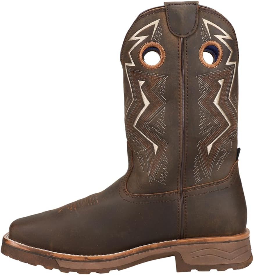 Tony Lama Men's Force Waterproof Western Work Boot Composite Toe Brown 11 D(M) US