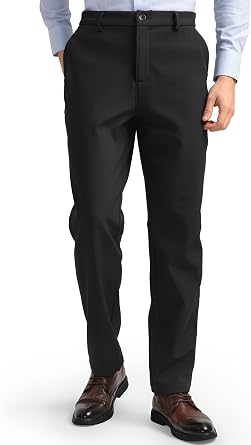 HISDERN Heat 701 Mens Thermal Golf Pants Stretch Soft Fleece Lined 30"/32"