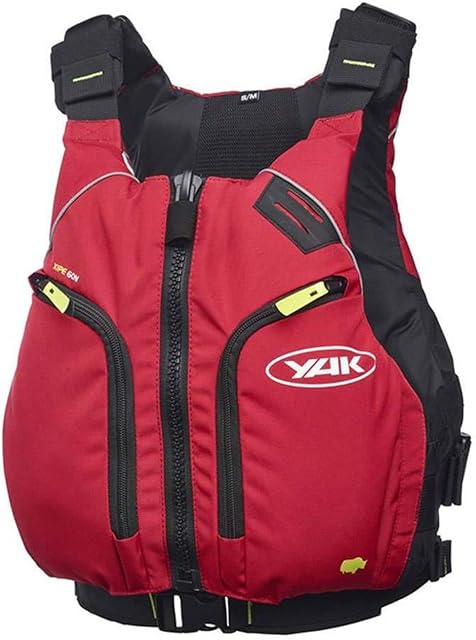 Yak Kayak & Kayaking - Xipe 60N Kayak Dinghy Sailing PFD Buoyancy Aid for Watersports - Red - HIGH CUT LOW PROFILE DESIGN