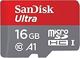 SanDisk Ultra 16GB microSDHC Speicherkarte + Adapter bis zu 98 MB/Sek., Class 10, U1, A1, FFP 16GB Single*