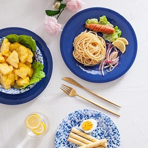 Miss Yip Melamine Dinnerware Set, 12 Piece, Service For 4, Floral Design, Colorful Plate Bowl Set, Lightweight #TOP6