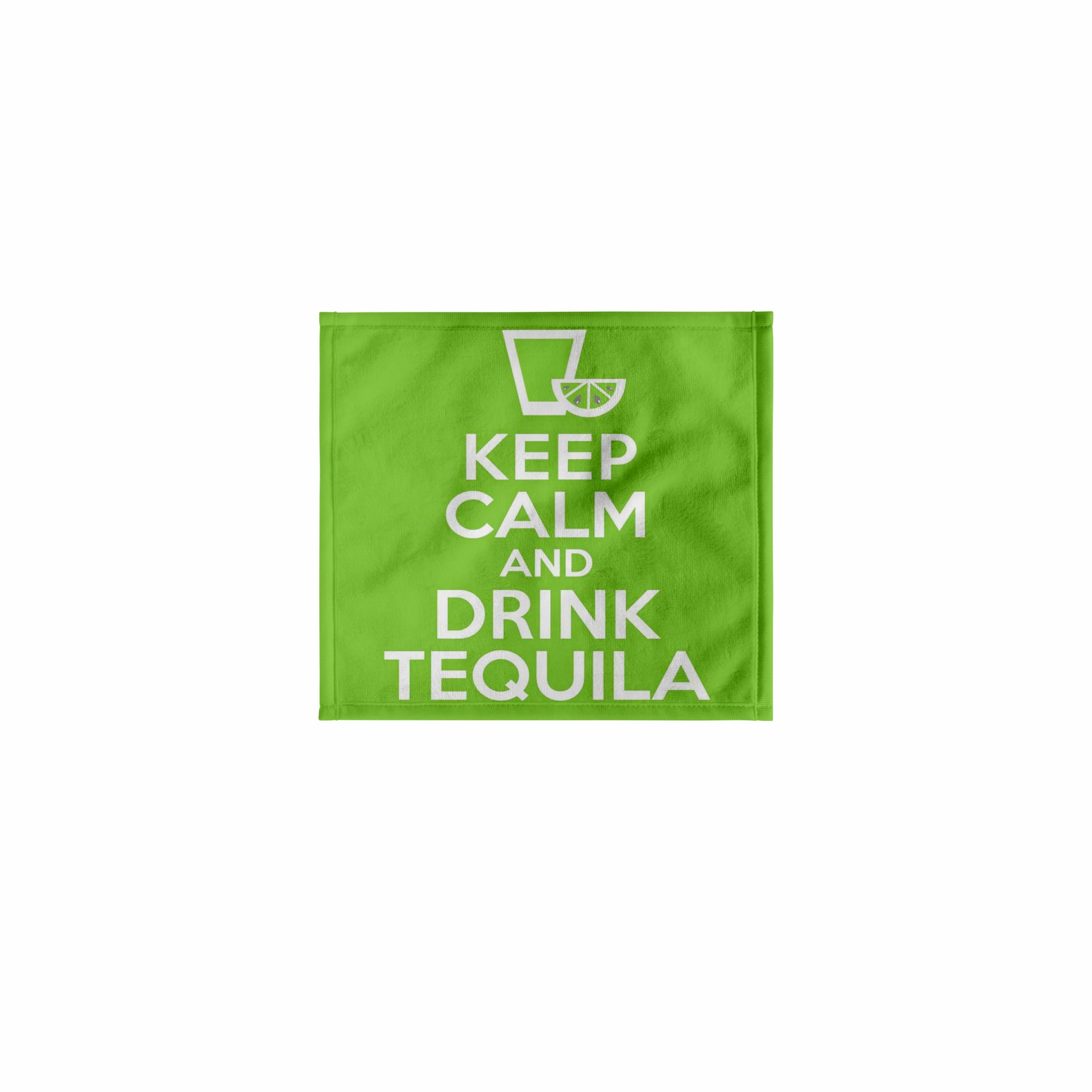 3dRose 11x12 Wash Cloth for Face and Body - Keep Calm and Drink Tequila. Funny Quotes