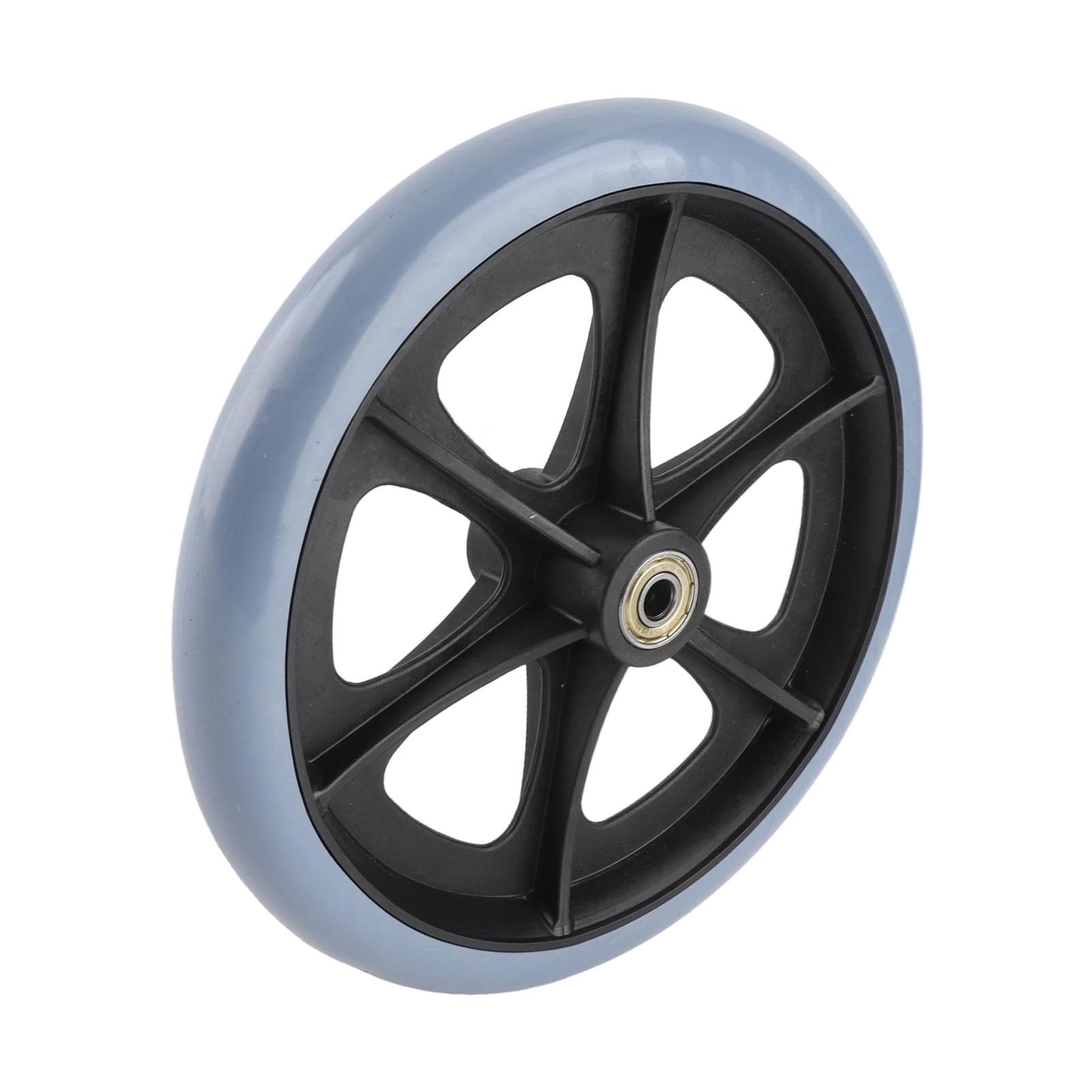 Rollstuhl-Vorderräder 8 Zoll, TPR Material, Grau, Rutschfeste Oberfläche, 200mm Durchmesser, Ersatzteile für Senioren und Menschen mit Behinderung