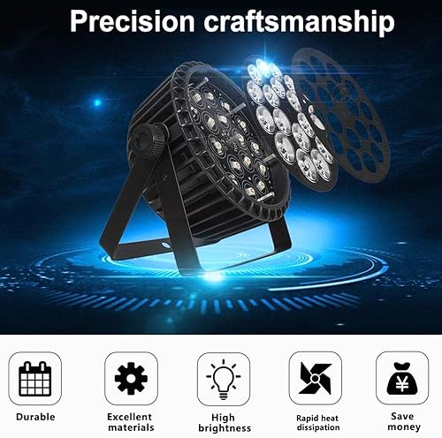 Miniatura 7 de Par de luces LED de aleación de aluminio 18x18W RGBWA UV 6in1 DMX512 Disco Christmas Stage