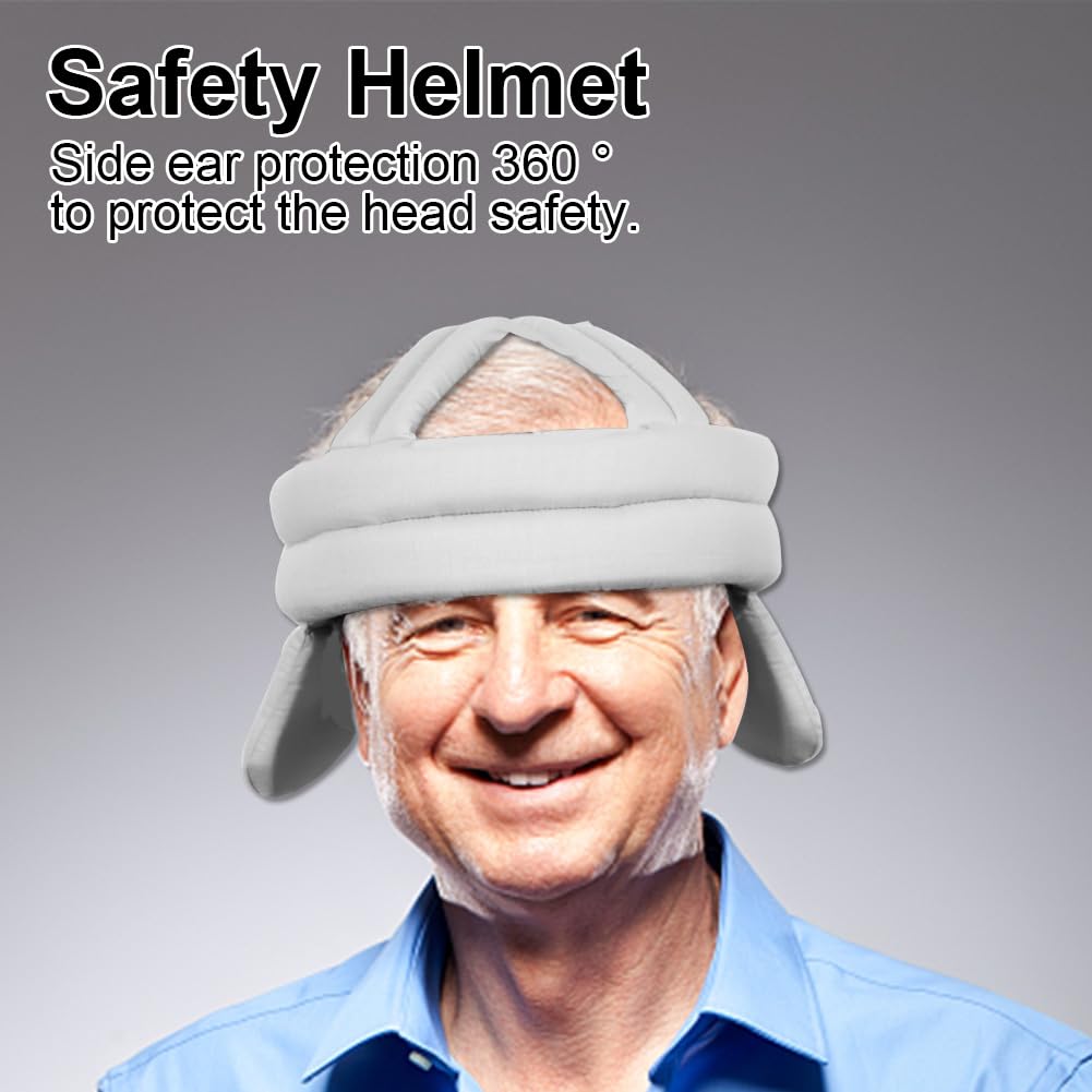 LUOLINGONGJUE® Adjustable Anti-Fall Head Protection Hat for Middle-Aged and Elderly | Pure Cotton Anti-Collision Safety Helmet for Home & Leisure 2
