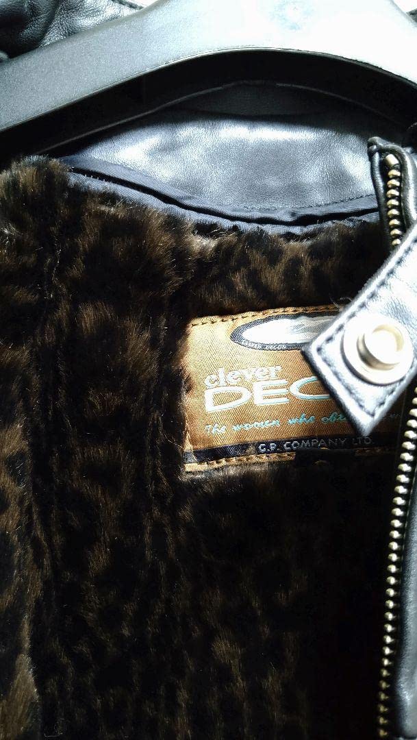 CLEVER DECOR　レディース 牛革 レザー ライダース ジャケット S Amazon.co.jp: Clever DECORレディース ライダースジャケット