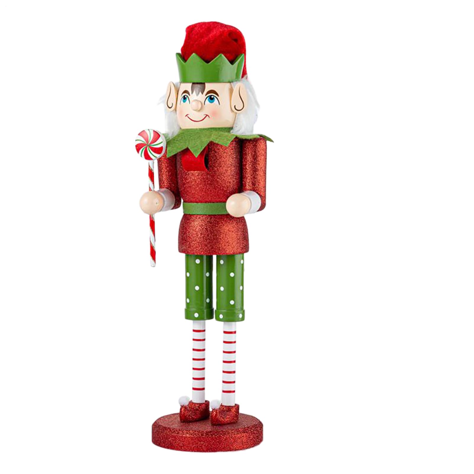 Casse-noisette en bois stable figurine 14,9 pouces pour décorer sans risque de chute