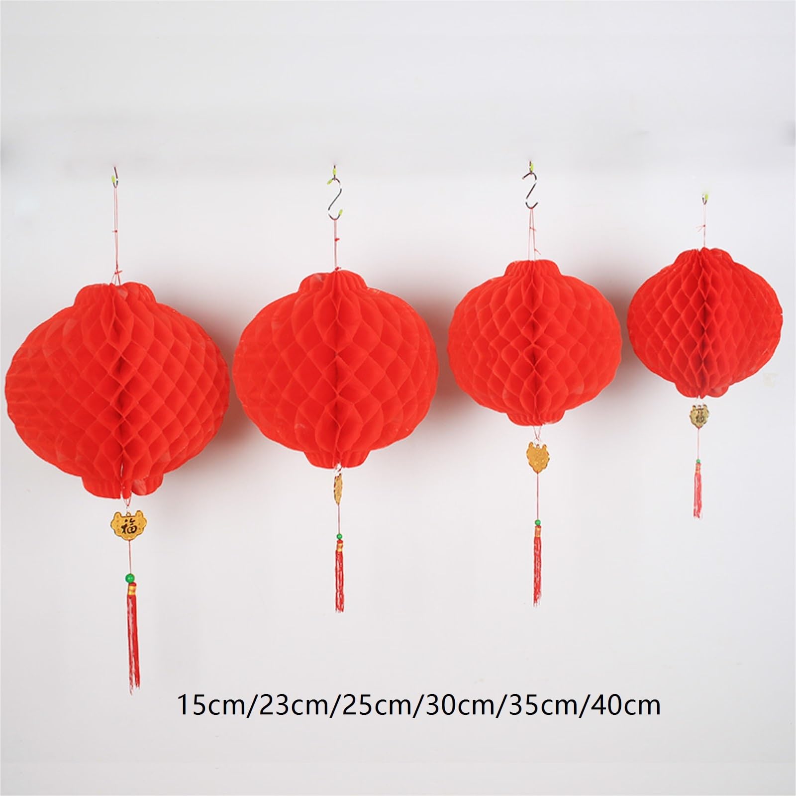 Lampion, 15 sztuk plastikowych chińskich dekoracji noworocznych latarnie na(25cm)