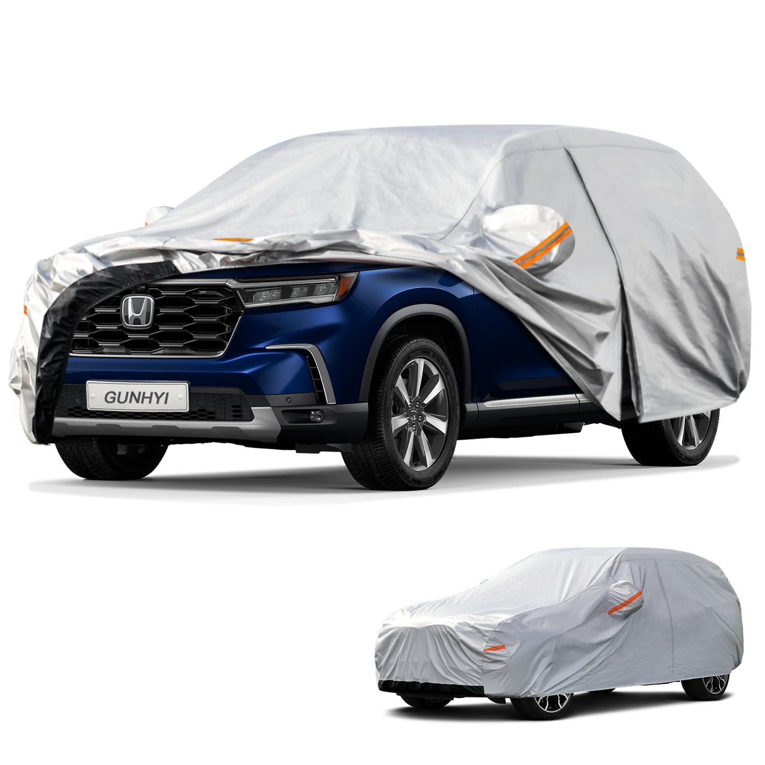 GUNHYI 6 Layers SUV Car Cover Custom Fit Honda Pilot (2008-2026) Waterproof All Weather, Heavy Duty Outdoor Snow Sun Rain Uv Protection (Ships from US Warehouse, Delivery 3-8 Days)