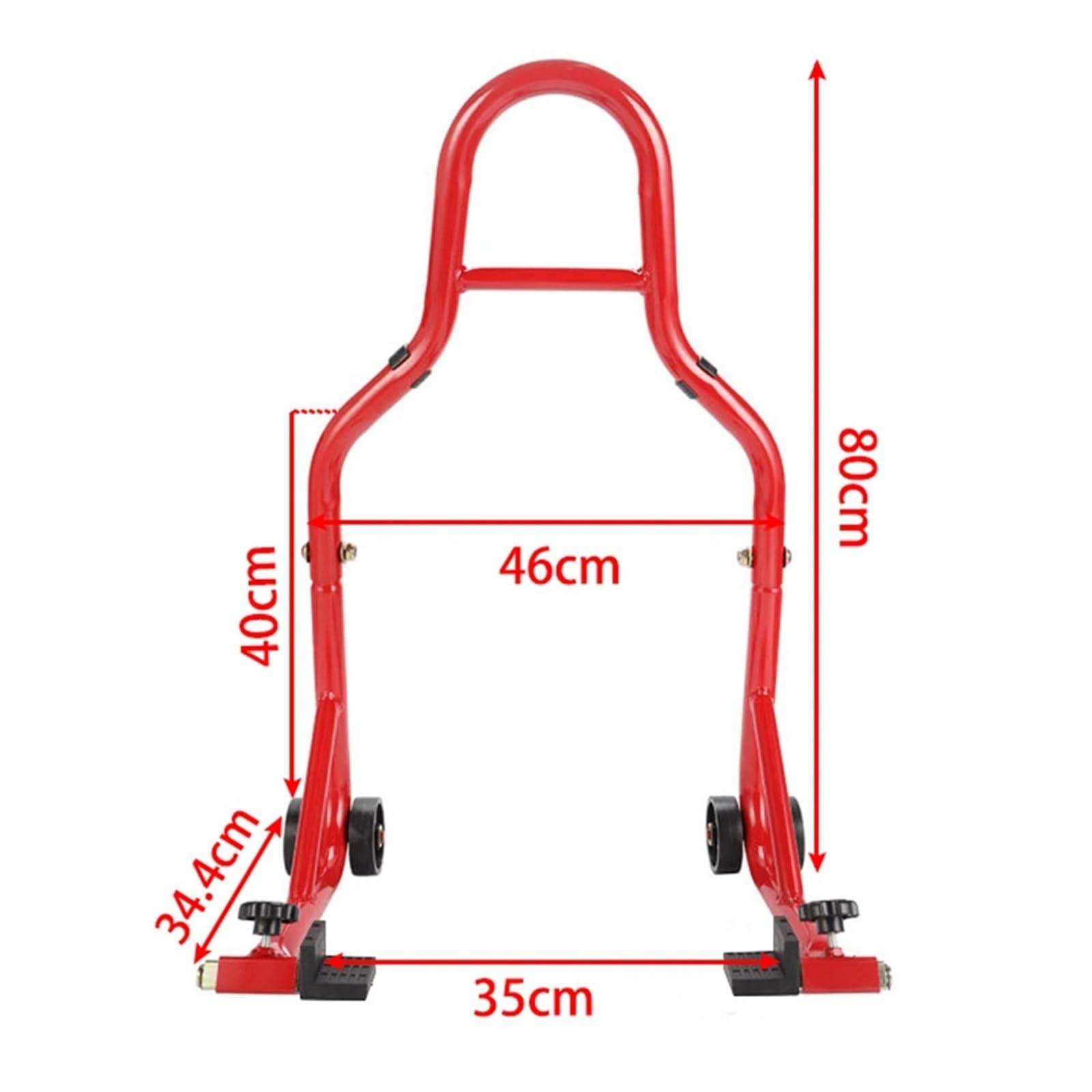 adapter podpórki 2 w 1 Uniwersalny tylny stojak do padoku Motocykl Rower U-kształtny L-kształtny uchwyt Hak Smar łańcucha(Red)